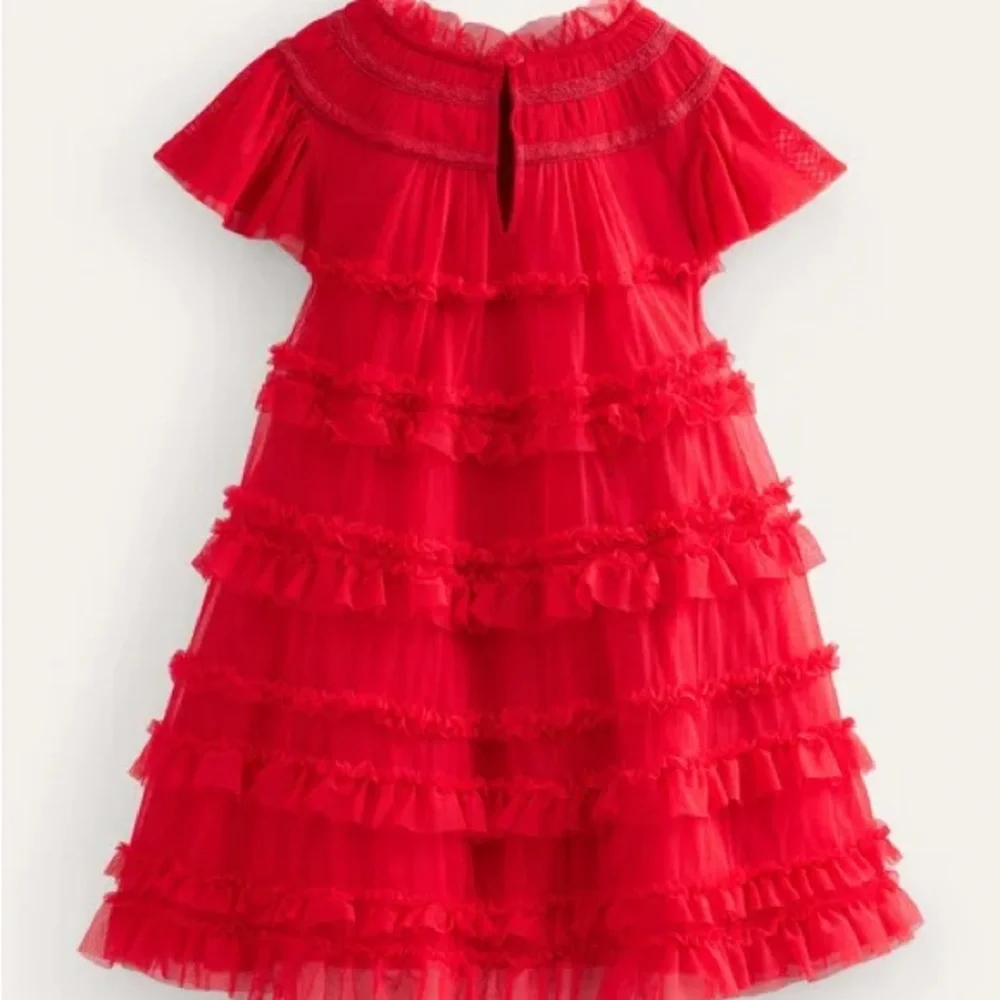 Boden red tulle dress Christmas - Picture 2 of 4